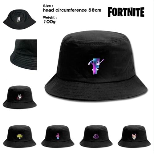 New Fortnites Unisex Embroidered Alien Foldable Bucket Hat Beach Sun Hat Street Headwear Fisherman Outdoor Cap Men and Woman Hat