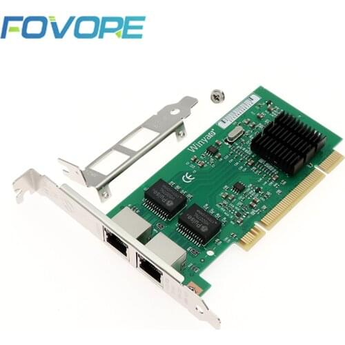 PCI 2x Gigabit Ethernet Network 10/100/1000M Adapter Card gigabit pci ethernet 1000mbps intel 82546 lan Card Adaptive