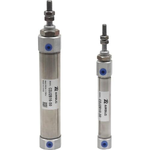 CDJ2B10 CDJ2B16 CDJ2B Type Mini Pneumatic Cylinder Double Acting Single Rod 10mm 16mm Joint Bore 5~200mm Stroke Air Cylinder