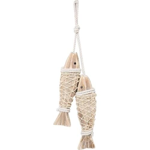 Hanging Wooden Rustic Home Beach Word Decor Wood Fish House Wall Decor