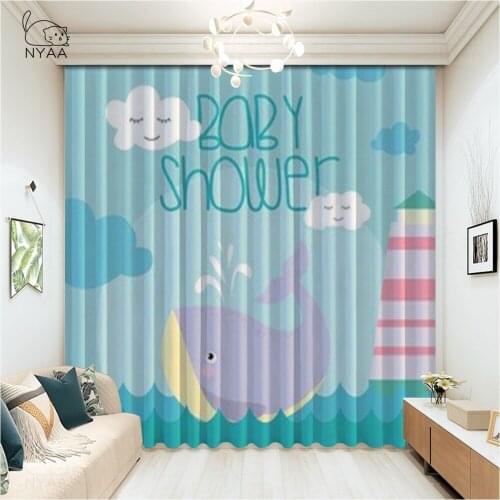 Coral Bottom Fish Underwater Window Curtains Curtains For Living Room Decorative Items Living Room Micro Shading
