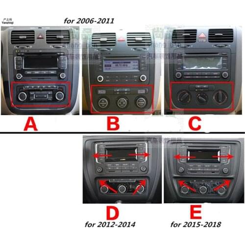 The full set of carbon fiber interior control car stickers for 2006-2011 2012-2014 2015-2018 VW Volkswagen Jetta MK6