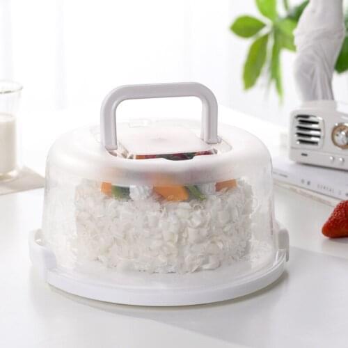 Portable Birthday Cupcake Organizer Food Preservation Storage Containers Sealed Dust Cover Transparent Bread Box