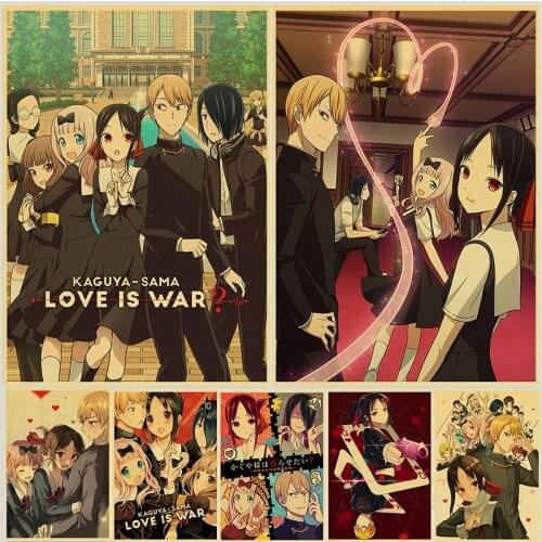 Kaguya-sama wa Kokurasetai：Tensai-tachi no Renai Zunousen：Love is War Poster - Japan Anime Kraft Paper Vintage Poster Wall Decor