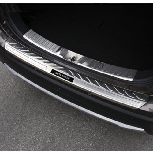 Stainless Steel Internal external Rear Bumper Protector Sill Trunk Tread Plate Trim Fit For Mitsubishi Outlander 2016