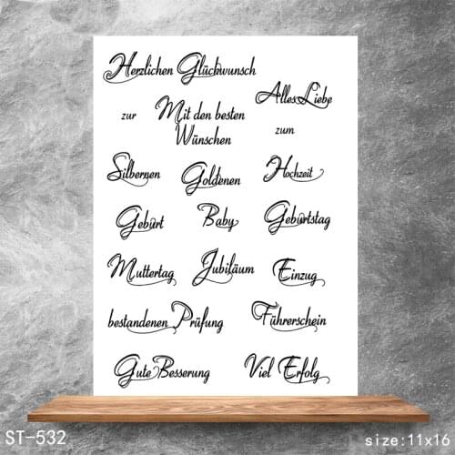 ZhuoAng Word Game Transparent Stamps DIY Scrapbooking Album Card Making DIY Decoration Making Embossing Stencil