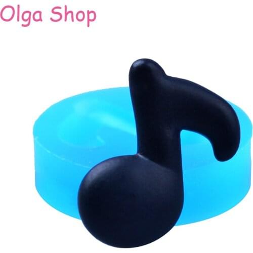 PYL110 24.5mm Music Note Flexible Silicone Mold for Cupcake Topper, Fondant, Gum Paste, Scrapbooking, Resin, Clay, Jewelry Mould