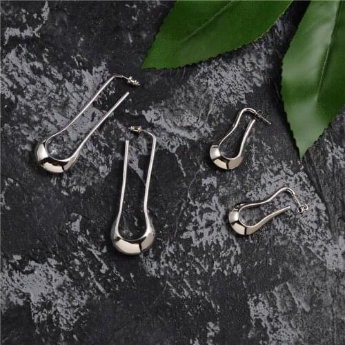 Europe and America exaggerated pendant drop earrings female metal simple French earrings