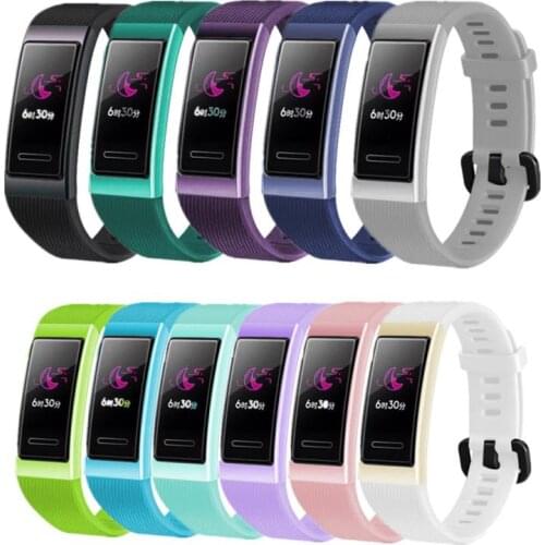 Silicone Wrist Strap For Huawei Band 4 Smart Accessories Wristband Strap For Honor Band 3 Bracelet With Protective Film
