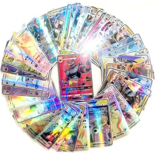 Random 10-50PCS Pokemon English Card GX Flash Card Game Battle Trading Collection Card Childrens Toy Birthday Gift