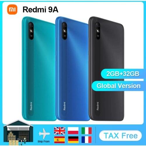 Xiaomi Redmi 9A Global Version Mobile Phone 2GB 32GB MTK Helio G25 Octa Core 6.53" 5000mAh 13MP Camera Smartphone