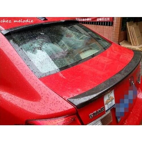 High quality real carbon fiber sports Car Rear Trunk Spoiler Wing For HONDA Civic 9 2012 2013, no drilling needed