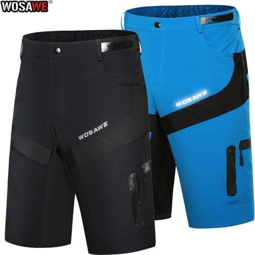 WOSAWE 2021 Summer Mens Cycling Shorts Super Breathable Waterproof Motorcycle MTB Road Downhill Mountain Bike Shorts Loose