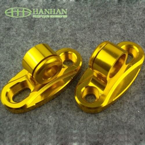 Gold color Motorcycle rearview mirror cnc rearrests horizon sports car reflective mirror rear view mirror conversion code