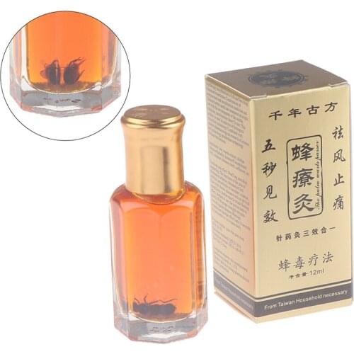 1PCS 12ml Bee Venom Oil Shoulder Neck Waist Relax Joint Pain Relief Health Care