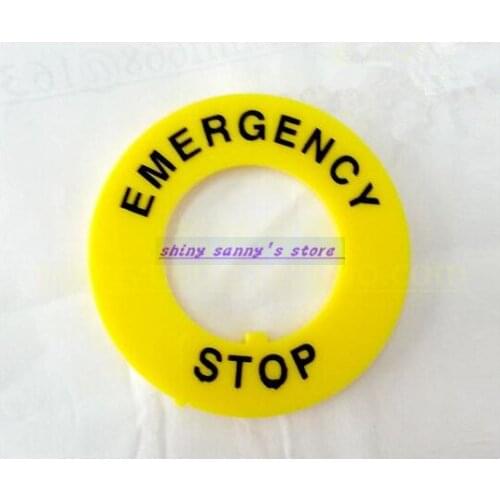 100pcs/Lot Pushbutton Switch Panel Label Frame,emergency stop switch Plastic Sign 22mm External diameter 40mm Brand New