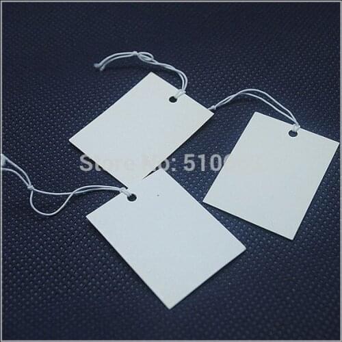 1000 pcs/lot paper price tags price labels packaging label for fashion jewelry garment sewing packings size 30x40mm with elastic