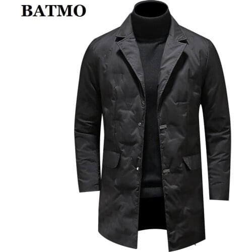 BATMO 2019 new arrival winter high quality 80% white duck down jackets men,trench coat men H03