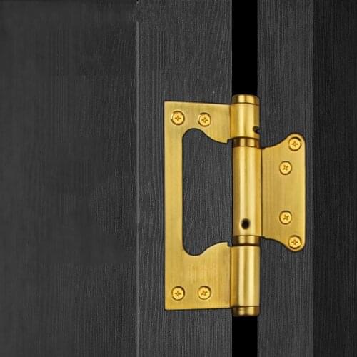 5 Inch Invisible Door Automatic Closing Home Hinge Free Slotted Hydraulic Buffer Silent 304 Stainless Steel Spring Hinge