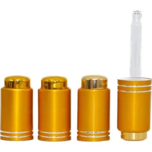 5ml-100ml 18/410 gold/silver aluminum press pump dropper for essence oil serum liquid spot removal skin care cosmetic packing