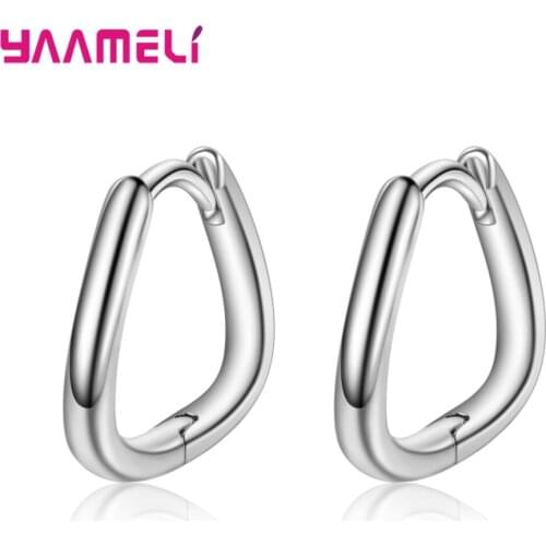 925 Sterling Silver Smiling Face Heart Round Hoop Earrings Simple Ear Accessories Decoration Jewelry for Women
