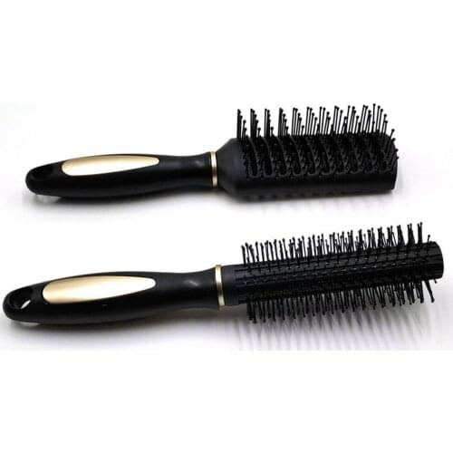 Anti-Static Detangling Brush For Wet Or Dry Hair Flexible With Nylon Bristles Comb With Hanging Hole