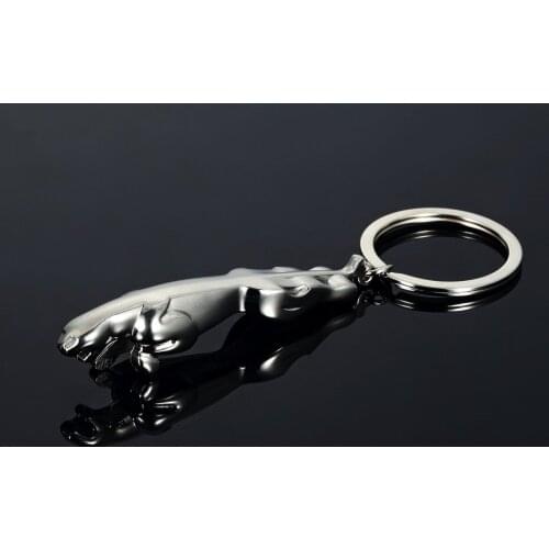 Car Keychain Stainless Steel Car Styling Key Ring High-grad Leopard Model Key Chain Auto Keyring Keyfob Pendant for Man Gift