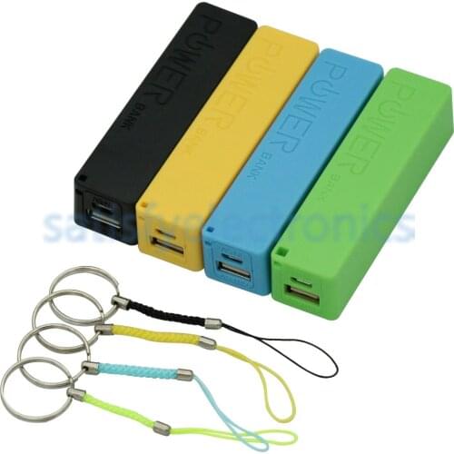 USB Mobile Power Bank Case DIY Kit 18650 Lithium Battery Charger Box Portable Storage Case Black/Yellow/Blue/Green/Pink/White