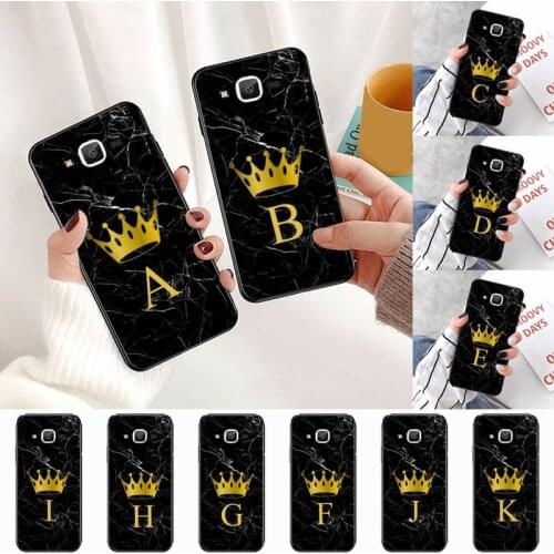 Crown marble letters DIY Phone Cases For Samsung Galaxy J2 J4 J5 J6 J7 J8 2016 2017 2018 Prime Pro plus Neo duo