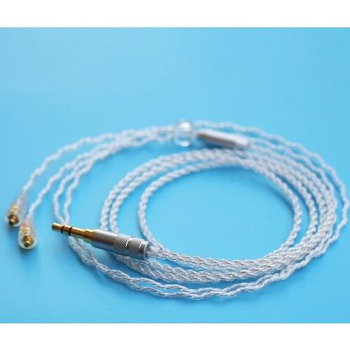 DIY Upgraded Expansion MMCX Pin 3.5mm Jack Earphones Cable HiFi MMCX Detachable Cable 120cm