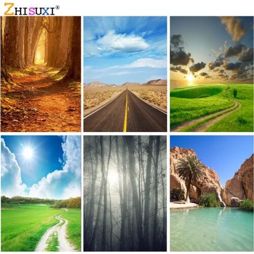 Natural Scenery Photography Background Forest Meadow Flower Landscape Travel Photo Backdrops Studio Props 21512 ZZHH-05