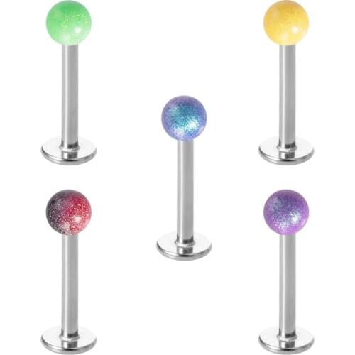 5PCS Lip Rings 16G Surgical Steel Labret Studs Monroe Piercing Jewelry for Women Conch Cartilage Tragus Helix Earring Barbells