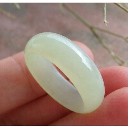 Certified Chinese natural Hetian neprite jade circle ring us No. 8 9 10 11 12