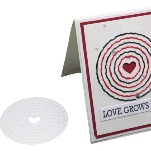 Circle Cutting Dies Mold Heart Hole Metal Cut Die Wedding Decoration Scrapbook Paper Craft Knife Mould Blade Punch Stencils Dies