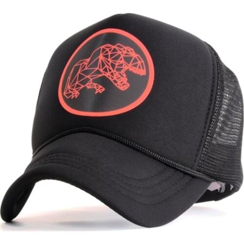 Summer Dinosaur Trucker Cap Men Ms Funny Cool Dinosaur Baseball cap Trucker Cap Hiphop Jurassic World Cool Black Mesh Cool Cap