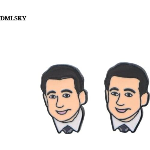 M4764 DMLSKY Classical Tv Show Man Stud Earrings Cartoon Jewelry Stud Earring Pendant for Kids Girls Gift