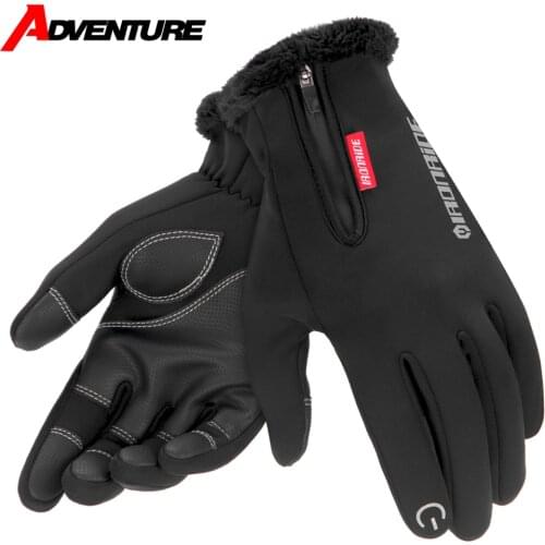 Motorcycle Gloves Anti-slip Winter Cold-proof Guantes Moto Full Finger Gloves Touch Screen Waterproof Moto Gloves Keep Warm