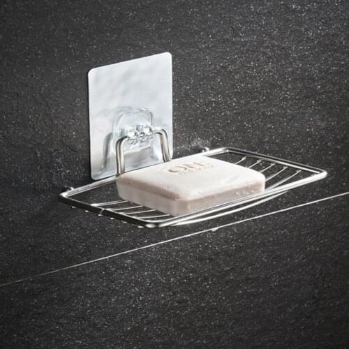 Stainless Steel Soap Dish Plate Case Dispenser Soap Box Tray Bath Shower Travel Hiking Container Wall Storage Holder Rack