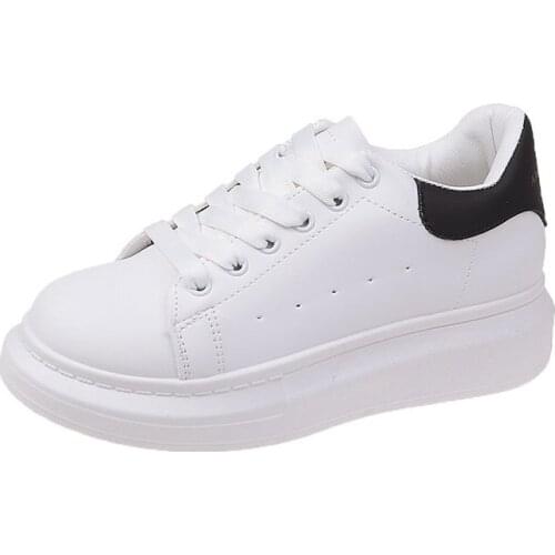 New 2021 Autumn Fashion Women Casual Shoes Suede Leather Platform Shoes Women Sneakers Ladies White Trainers Chaussure Femme