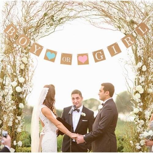 New Bunting Banner Party Events Supplies Boy Or Girl Baby Shower Wedding Party Hanging Garland Gender Reveal Festival Party