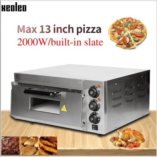 XEOLEO Pizza oven 13inch Pizza baking machine Electric Pizza baker machine Horizontal Bread ovens with Asbestos board 2000W 220V