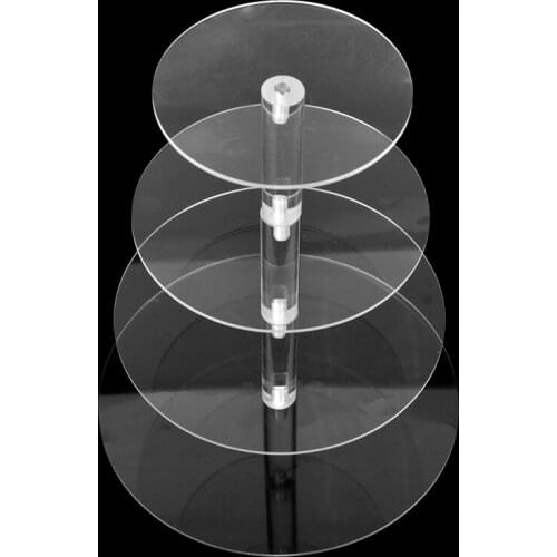 Cake Holder Round Acrylic 3/4 Tier Cupcake Cake Stand Assemble and Disassemble Home Birthday Tools Party Stands Decoration Gift