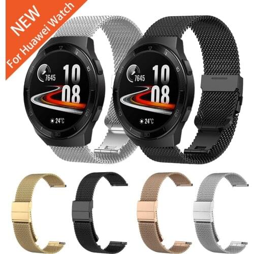 For Huawei Watch GT 2e Metal Mesh belt Milanese Strap watch Strap for Huawei Watch GT2E GT2 Pro 46mm Bracelet Replace Watchbands