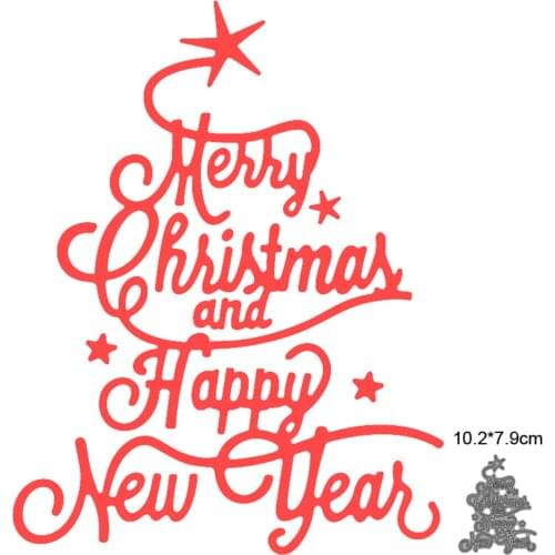 Christmas Letter 2021 new metal cutting mold photo frame DIY scrapbook decoration embossing handmade template