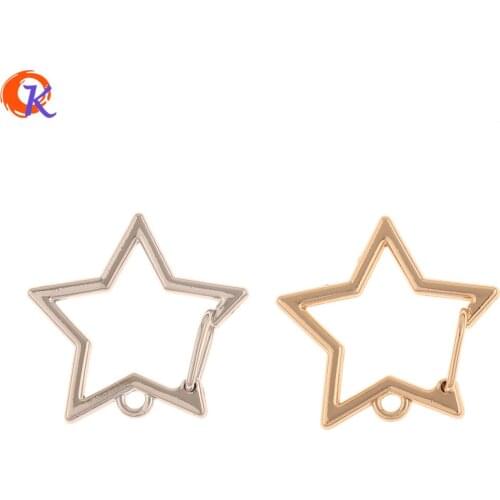 Cordial Design 100pcs 25*27mm Jewelry Accessories/DIY Making/Hand Made/Star Shape/Jewelry Findings Component/Key Chain Clasps