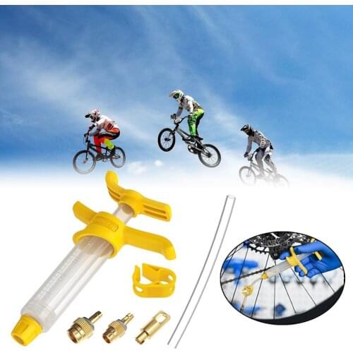 MTB Road Bike Tubeles Tyre Repair Fluid Injection Tool Tire Filling Syringe Tool For US/French Nozzle Bicycle Maintenance Tools