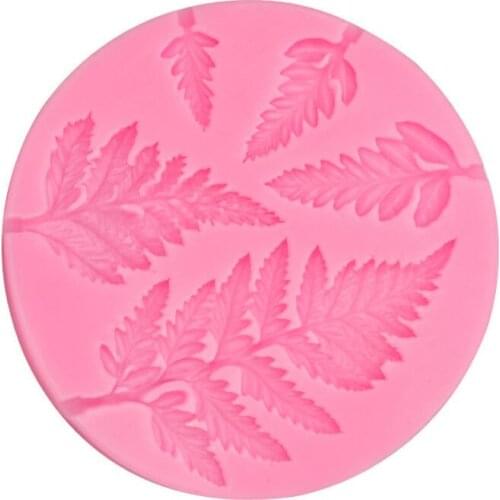Weed silicone mold Tropical Rainforest Mimosa Silicone Mold Fondant Fern Leaf Tropical Plant Forest Fondant Cake Dessert