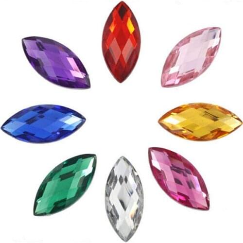 7X15mm Flat Bottom Paste Drill Glass Crystal Beads Connector for DIY Phone Case Bag Pendant Jewelry Material Accessories 20pcs