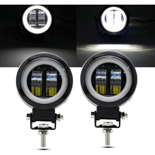 3inch 20W LED Work Lights Portable Spotlights white Angel Eyes Driving Pods Offroad Car Boat LED Bar Light Motorcycle ATV 6500K