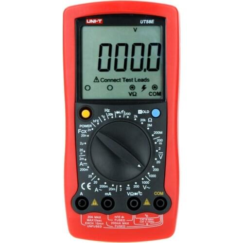 UNI-T UT58E w/ Frequency Temperature Test LCR Meter Modern Manual Range Digital Multimeters Ammeter Multitester DMM